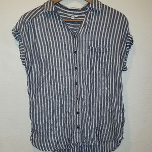 Sonoma metallic striped button up